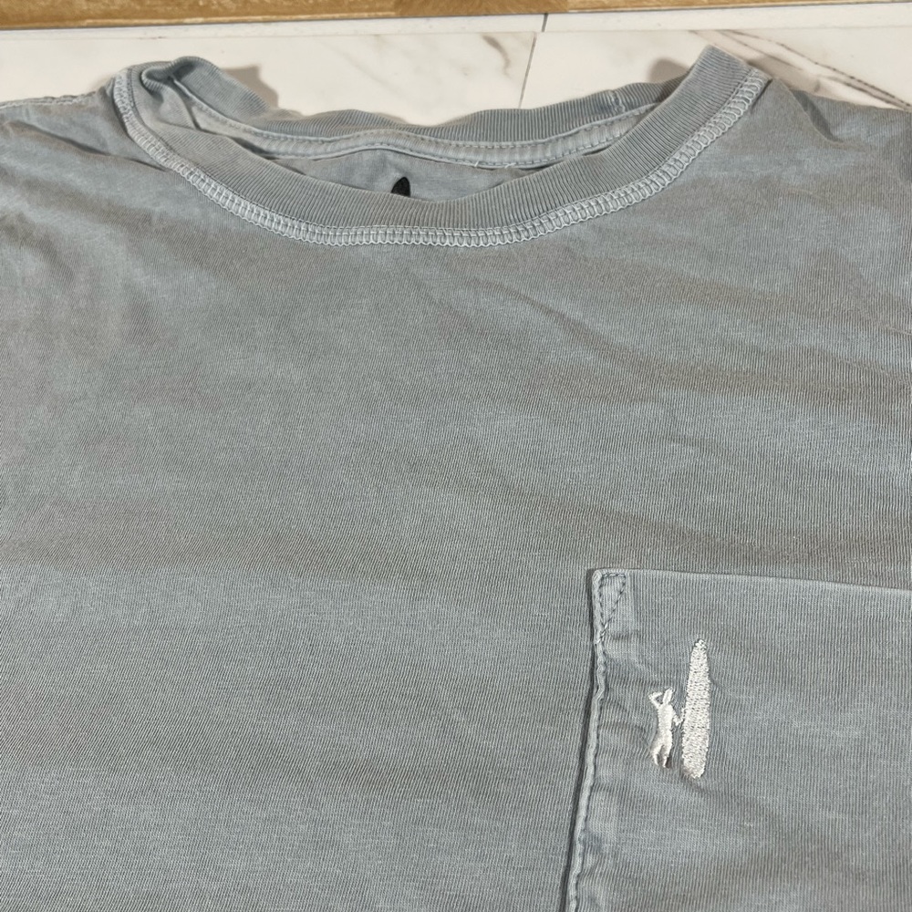 Johnnie O Mens Dale T Shirt Size XL Short Sleeve Gray Crew Neck Pocket